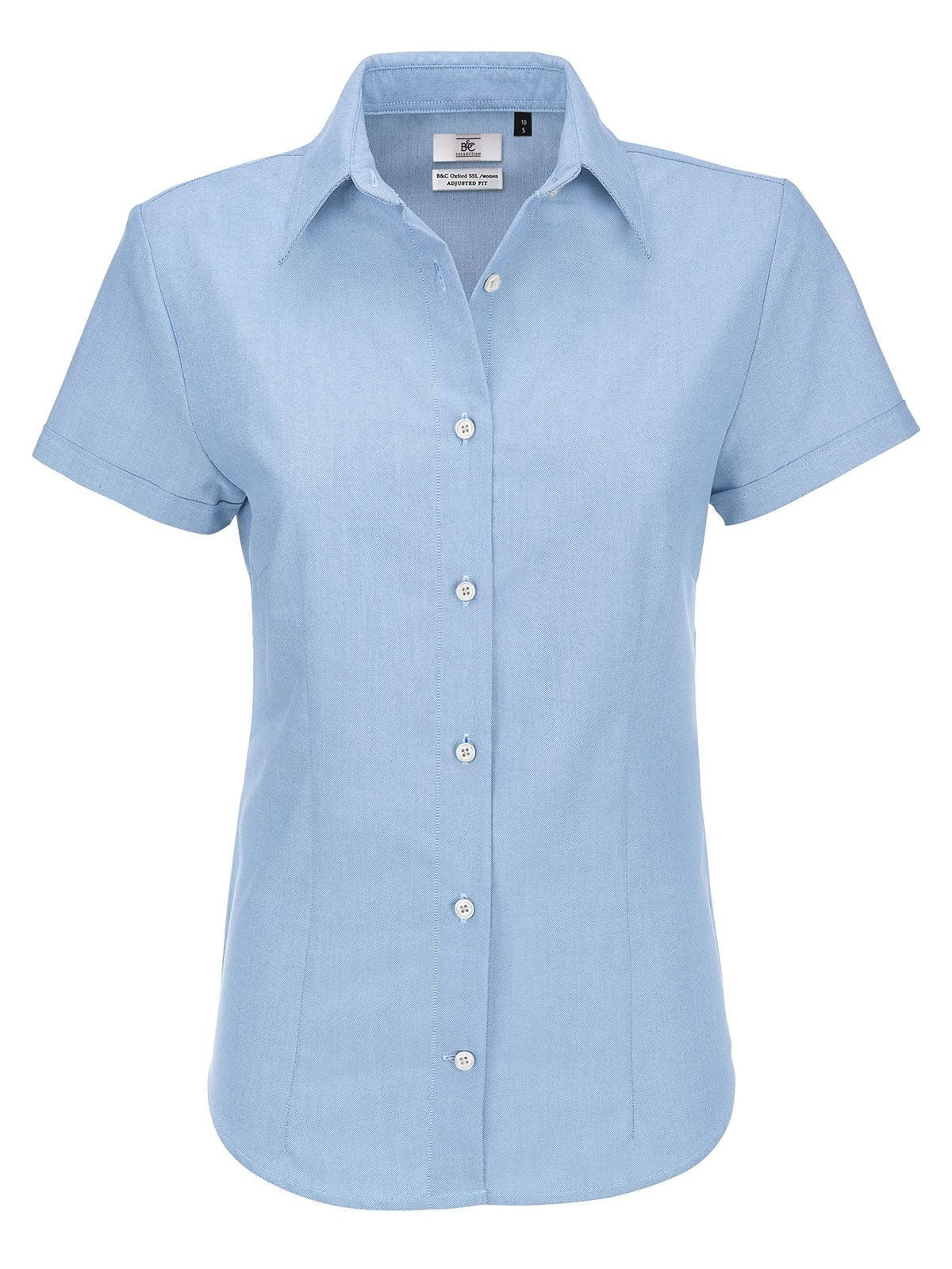 Oxford SSL Damen Hemd / Bluse – B&C – Farbe oxford blue – individuell veredelbar