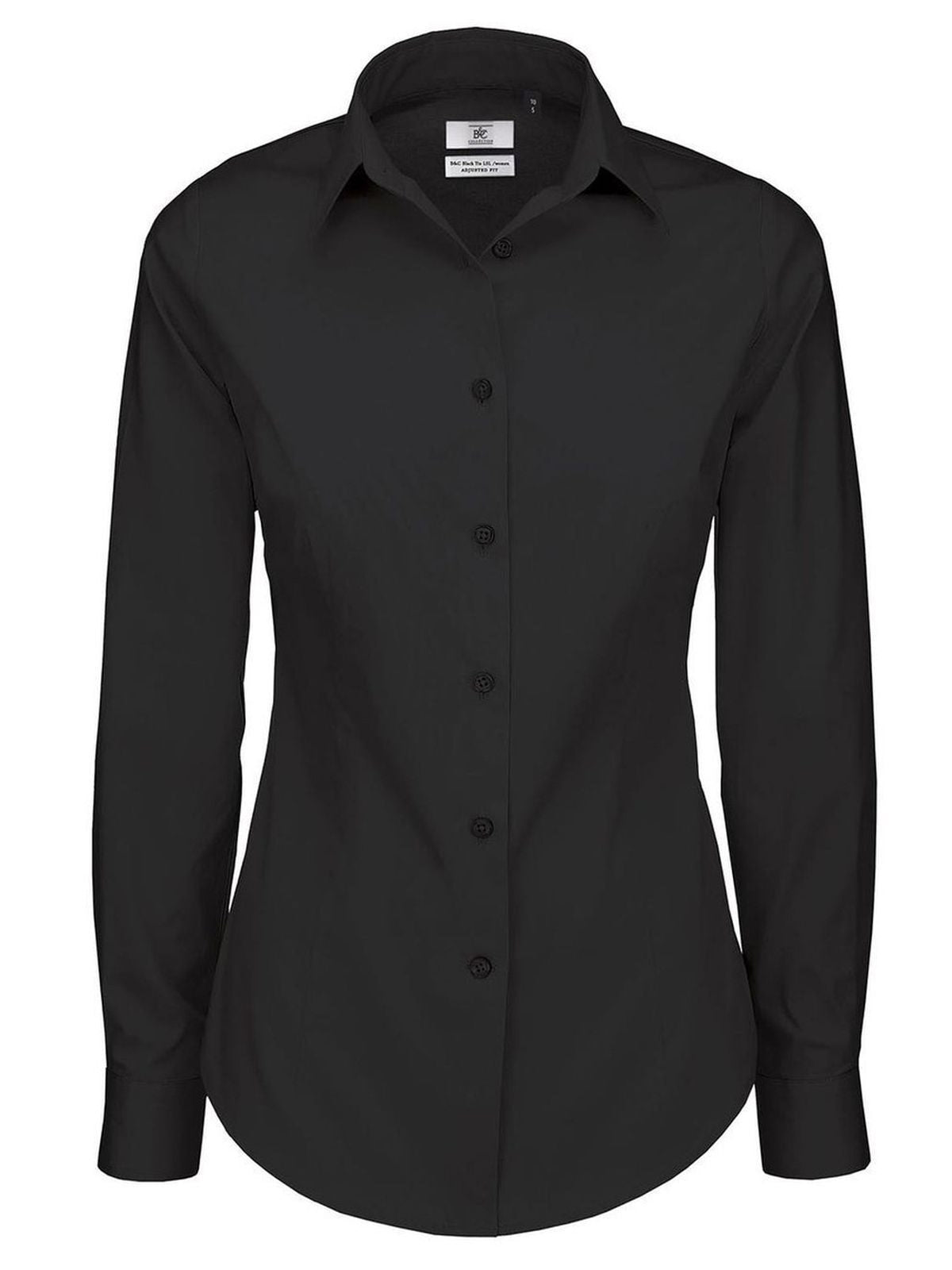 Black Tie LSL Damen Hemd / Bluse – B&C – Farbe Schwarz – individuell veredelbar
