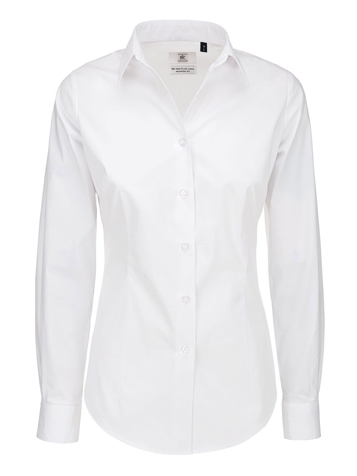 Black Tie LSL Damen Hemd / Bluse – B&C – Farbe Weiß – individuell veredelbar