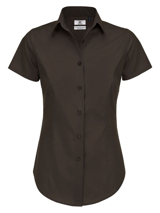 Black Tie SSL Damen Hemd / Bluse – B&C – Farbe coffee bean – individuell veredelbar