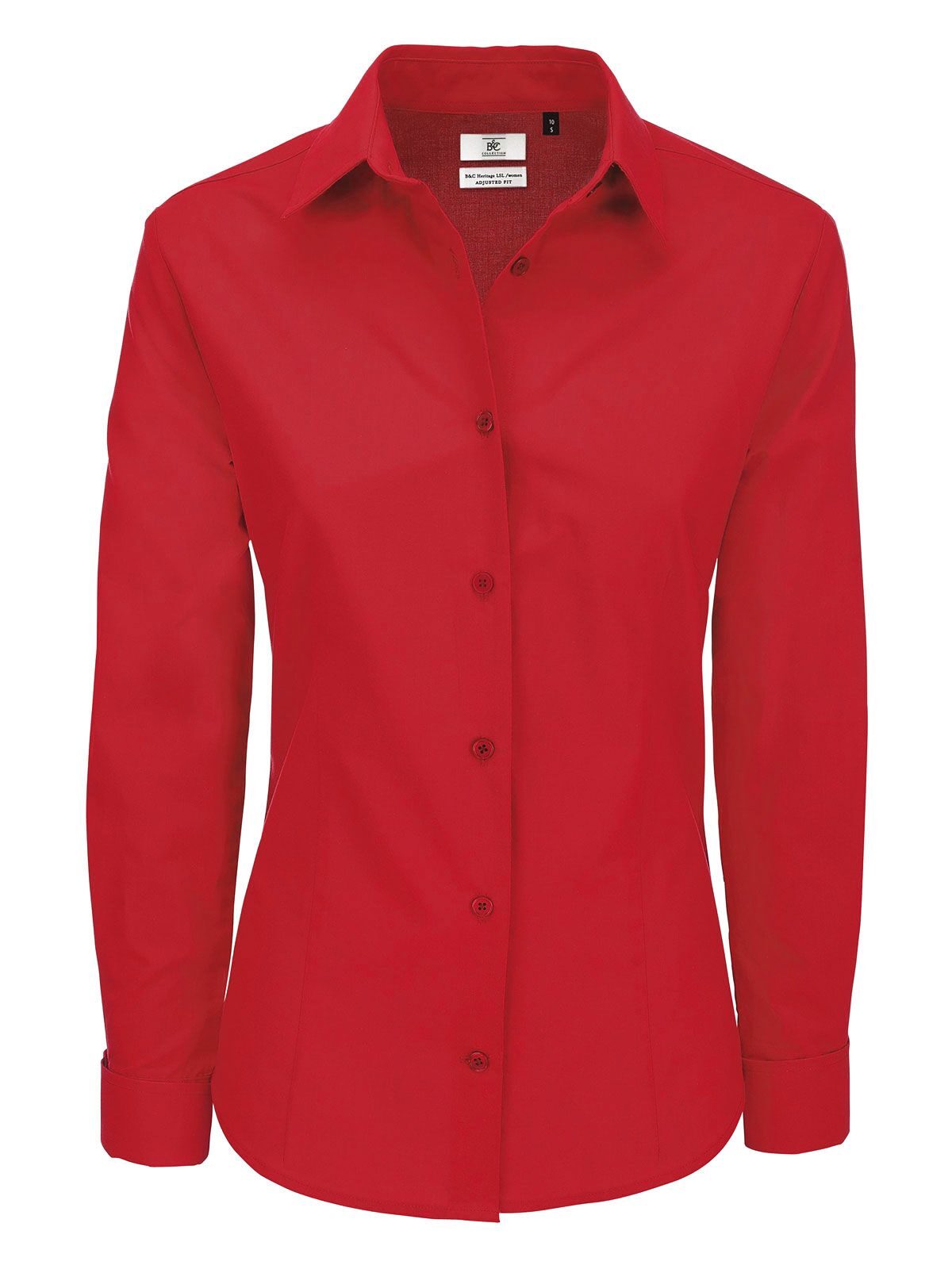 Heritage LSL Damen Hemd / Bluse – B&C – Farbe deep red – individuell veredelbar