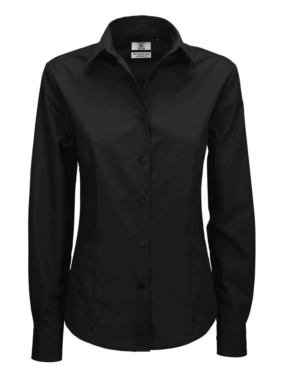 Smart LSL Damen Hemd / Bluse – B&C – Farbe Schwarz – individuell veredelbar