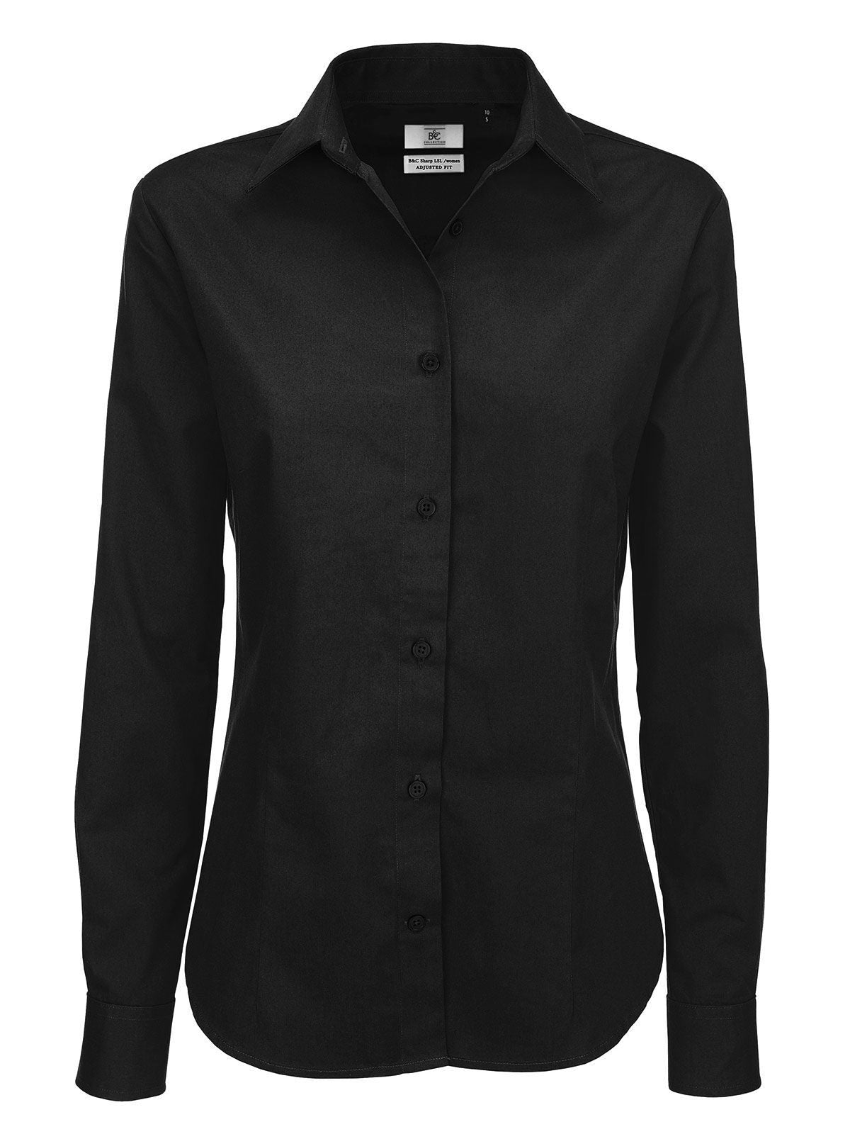 Sharp LSL Damen Hemd / Bluse – B&C – Farbe Schwarz – individuell veredelbar