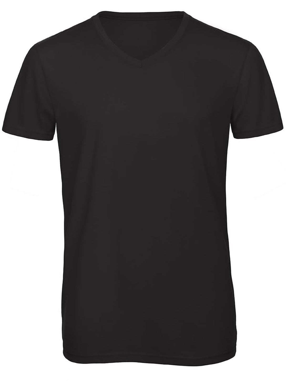 V Triblend Herren T-Shirt – B&C – Farbe Schwarz – individuell veredelbar