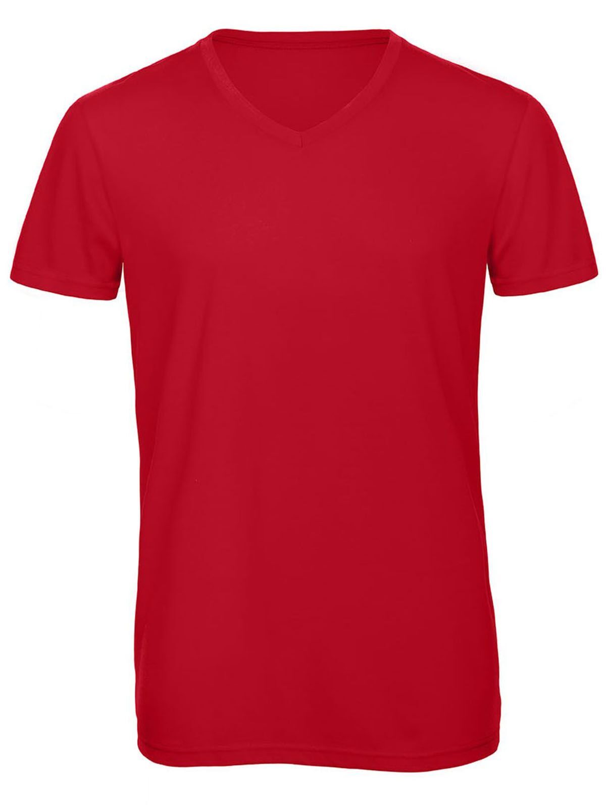 V Triblend Herren T-Shirt – B&C – Farbe Rot – individuell veredelbar