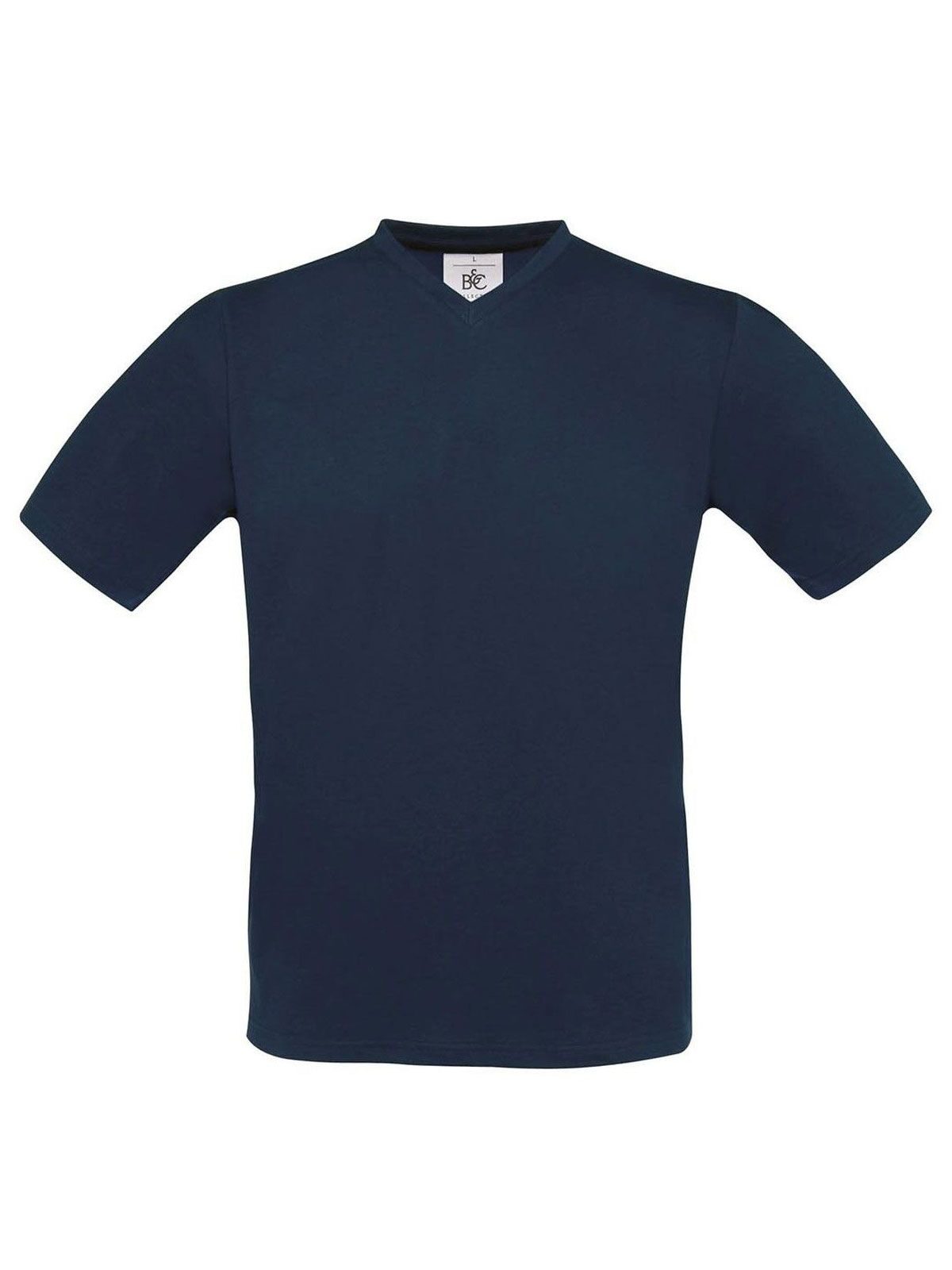 Exact V-Neck Herren T-Shirt – B&C – Farbe Navy – individuell veredelbar