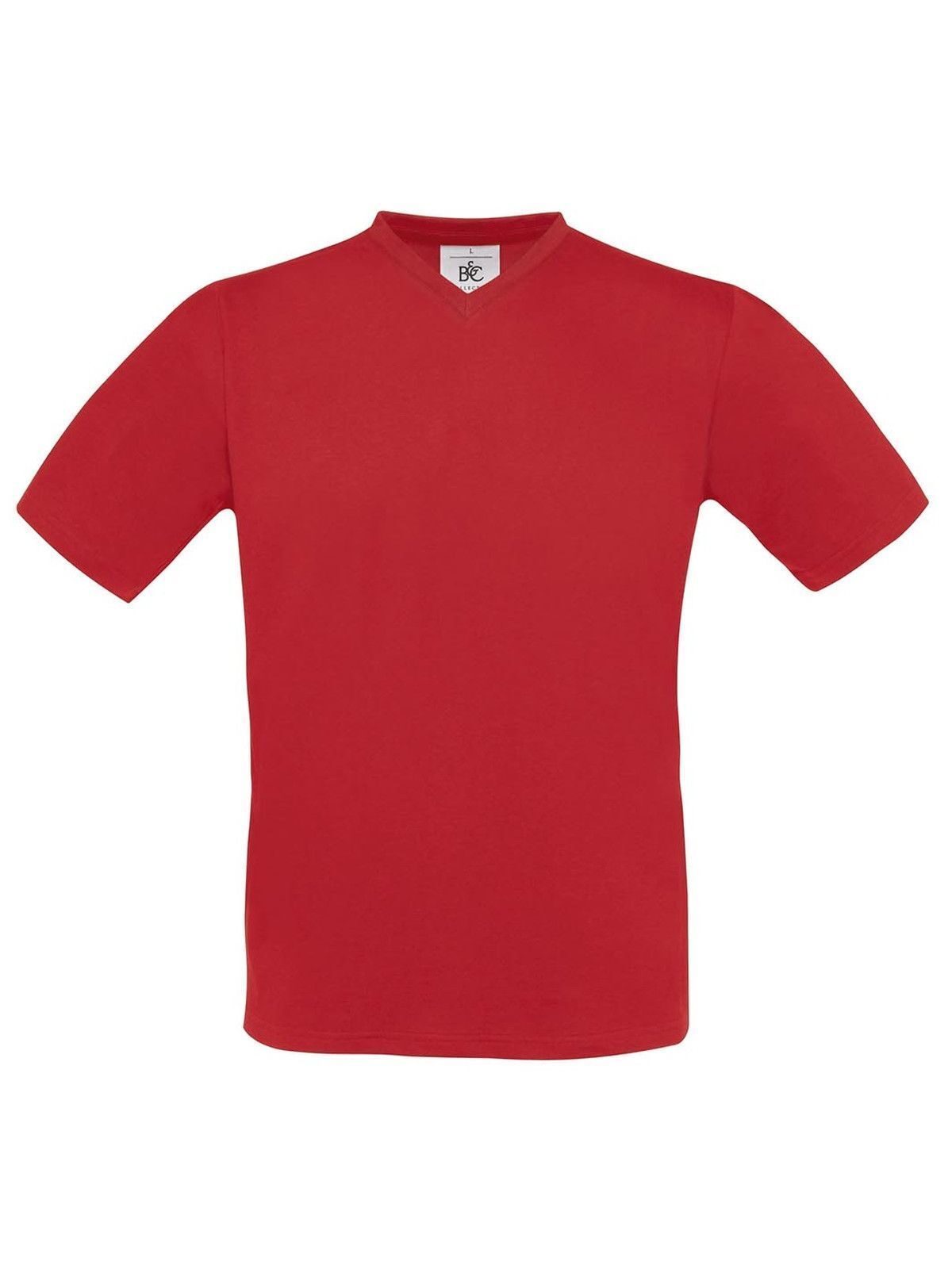 Exact V-Neck Herren T-Shirt – B&C – Farbe Rot – individuell veredelbar