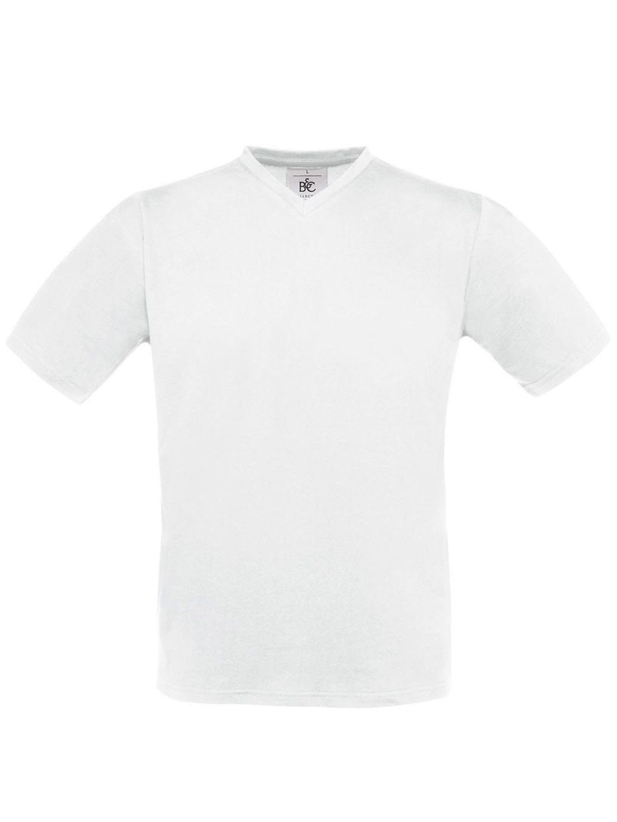 Exact V-Neck Herren T-Shirt – B&C – Farbe Weiß – individuell veredelbar