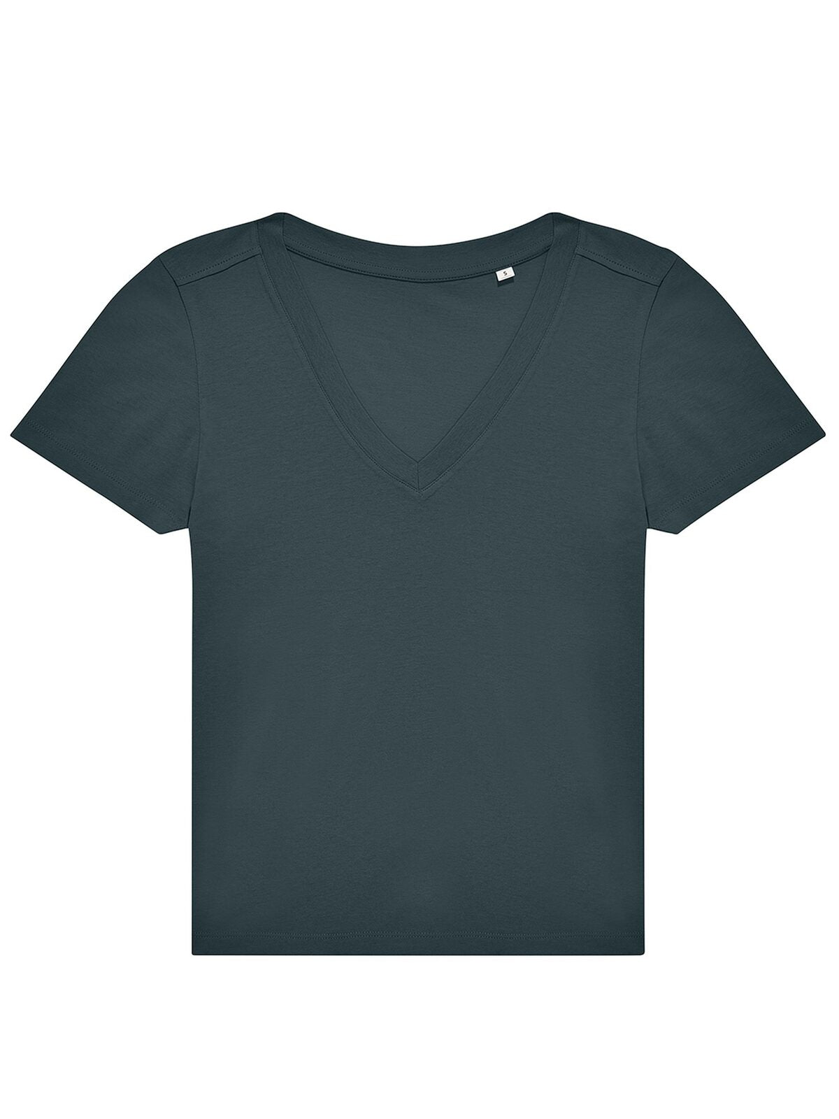 V Damen T-Shirt – B&C – Farbe Amalfi Petrol – individuell veredelbar