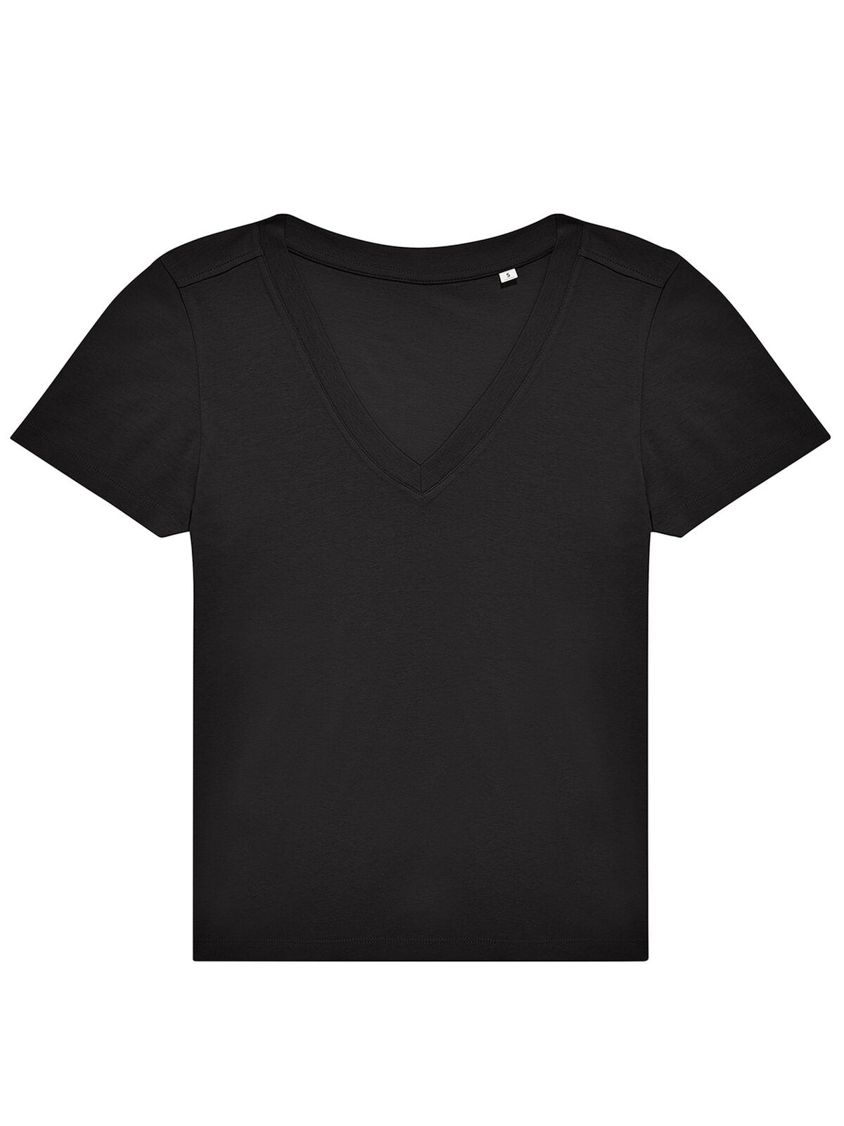 V Damen T-Shirt – B&C – Farbe Schwarz – individuell veredelbar