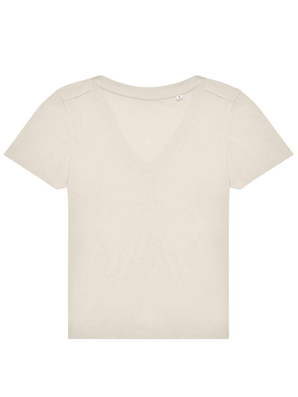 V Damen T-Shirt – B&C – Farbe Off White – individuell veredelbar