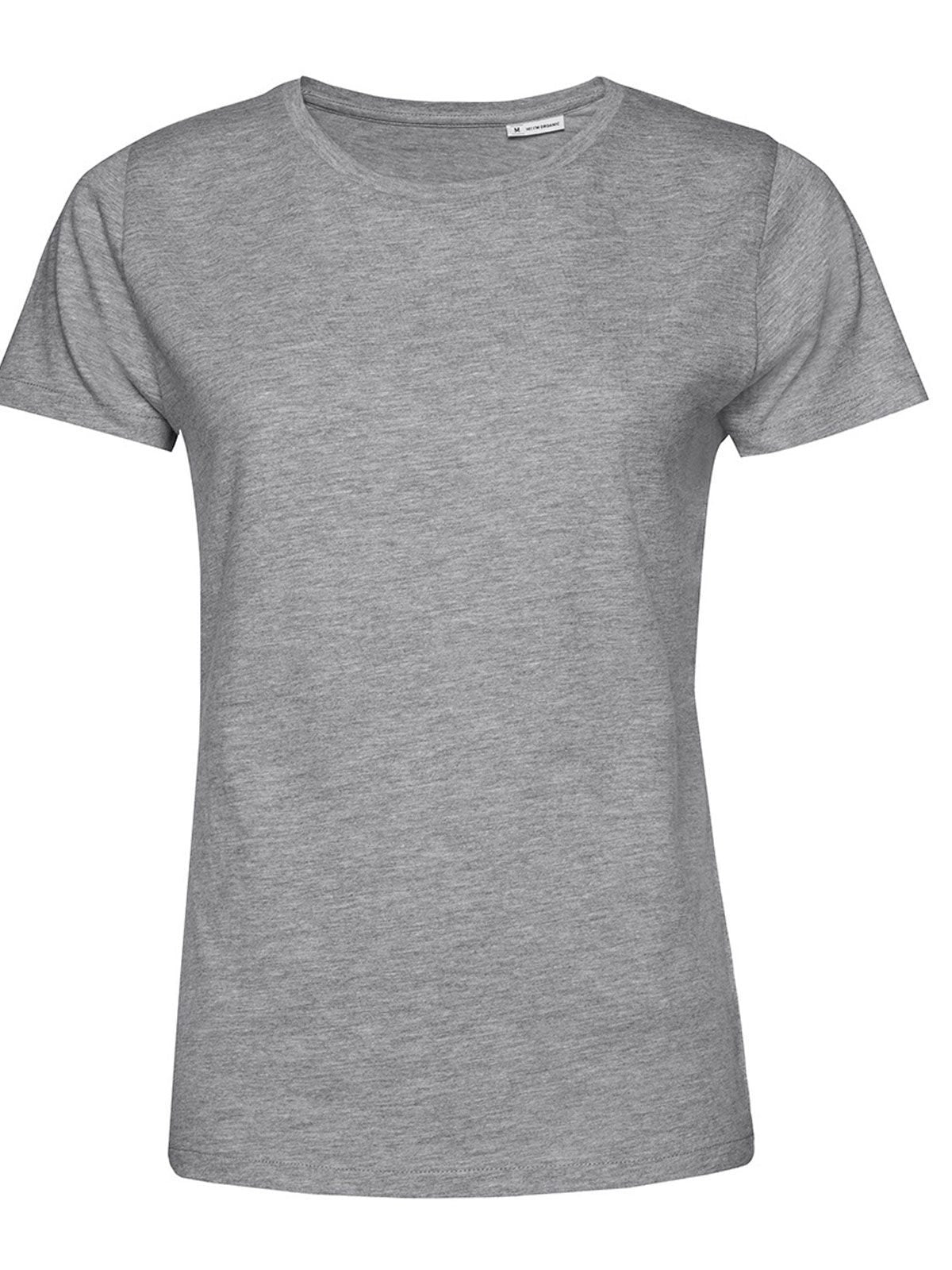 E150 Damen T-Shirt – B&C – Farbe heather grey – individuell veredelbar