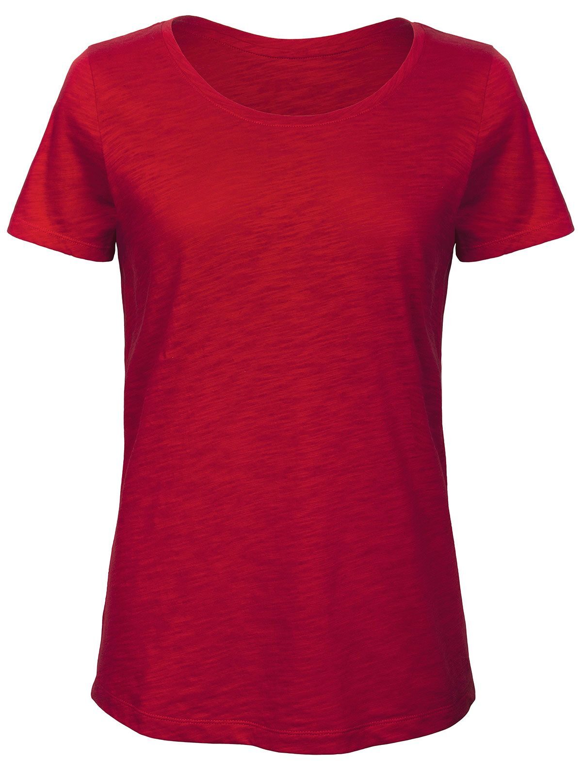 Inspire Slub T Damen T-Shirt – B&C – Farbe chic red – individuell veredelbar