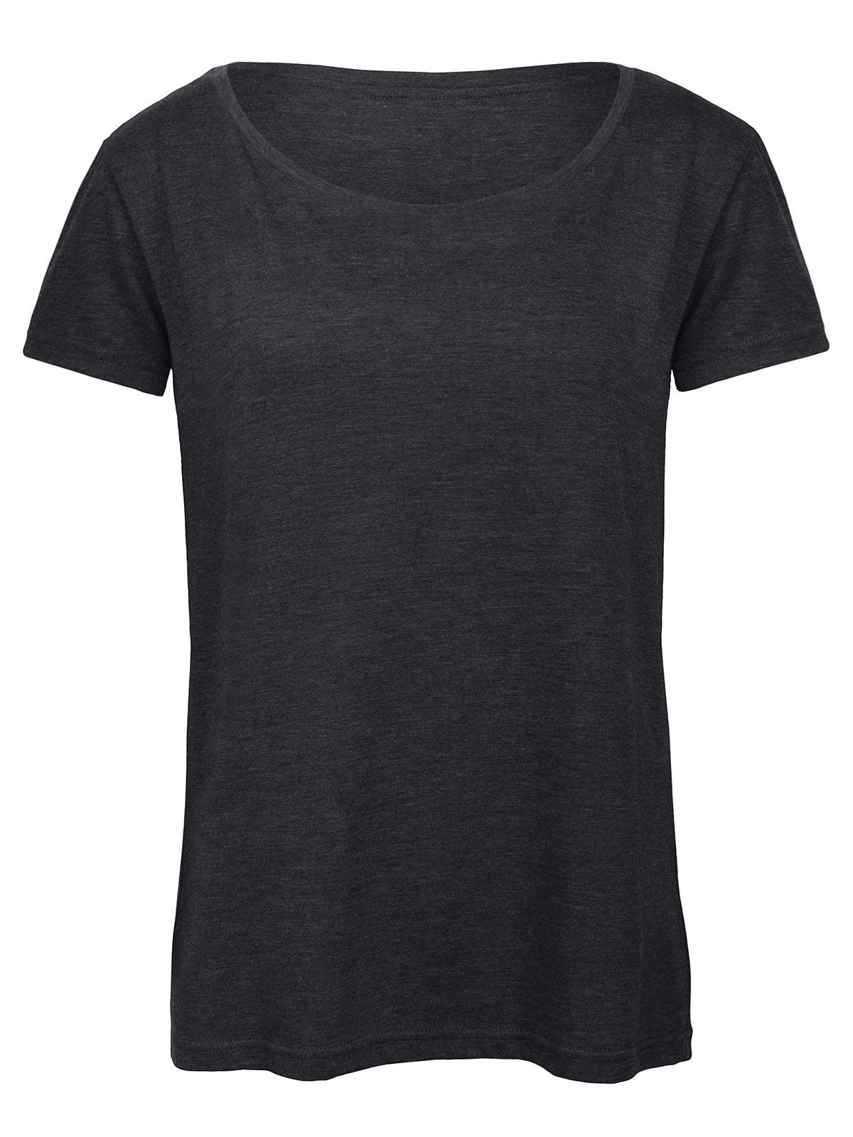 Triblend Damen T-Shirt – B&C – Farbe heather dark grey – individuell veredelbar