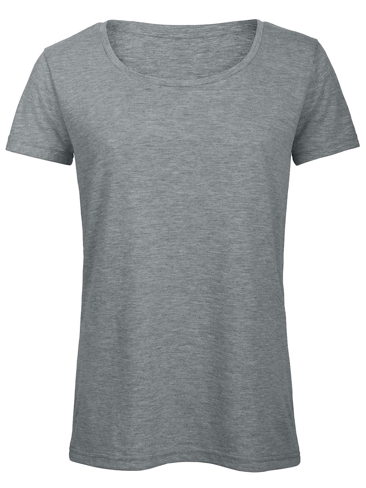 Triblend Damen T-Shirt – B&C – Farbe heather light grey – individuell veredelbar