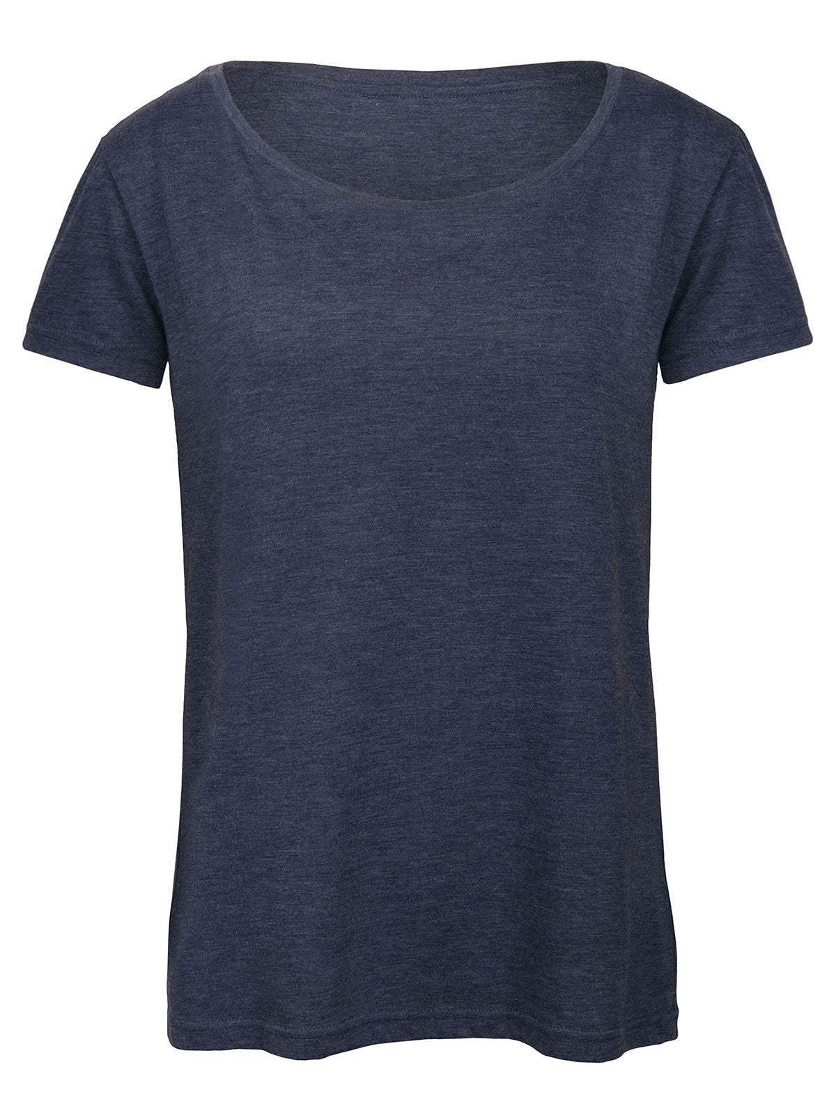 Triblend Damen T-Shirt – B&C – Farbe heather navy – individuell veredelbar
