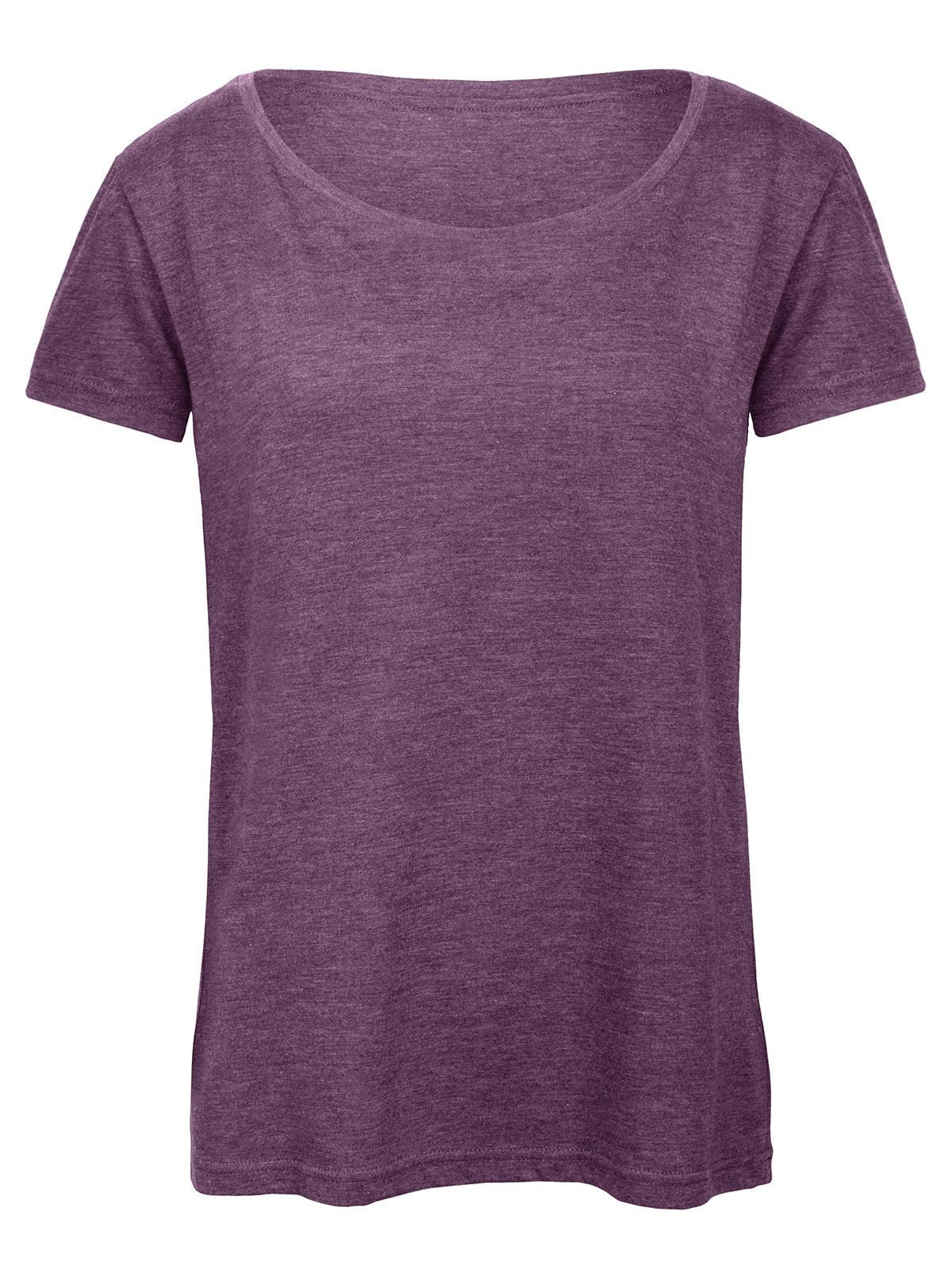Triblend Damen T-Shirt – B&C – Farbe heather purple – individuell veredelbar