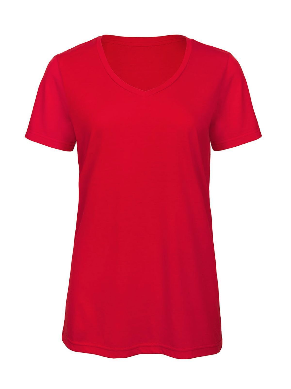 V Triblend Damen T-Shirt – B&C – Farbe Rot – individuell veredelbar