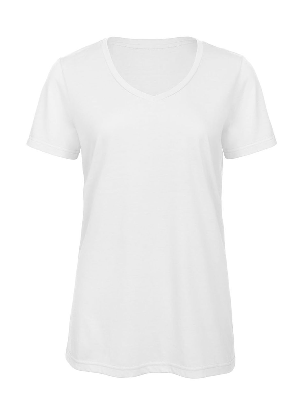 V Triblend Damen T-Shirt – B&C – Farbe Weiß – individuell veredelbar