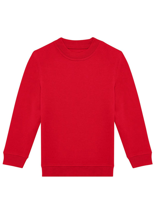 ID.332 Crew Kinder Sweatshirt / Hoodie – B&C – Farbe Rot – individuell veredelbar