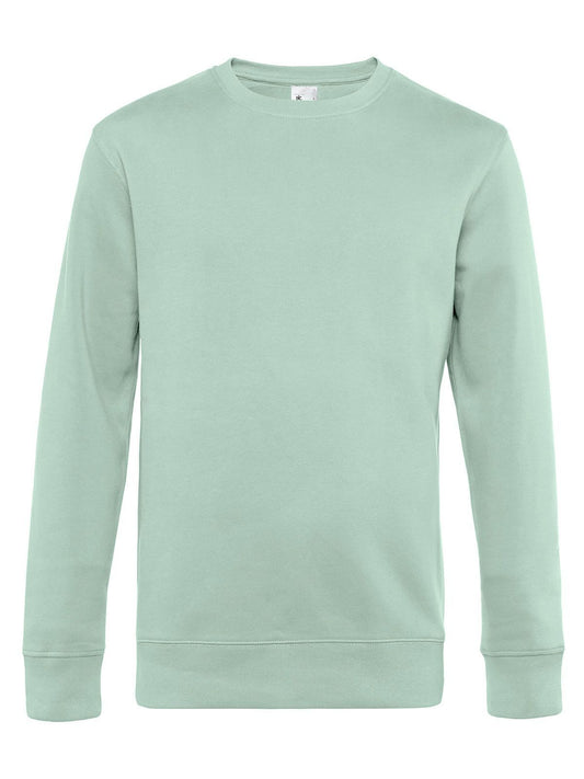 KING Crew Neck Herren Sweatshirt / Hoodie – B&C – Farbe aqua green – individuell veredelbar