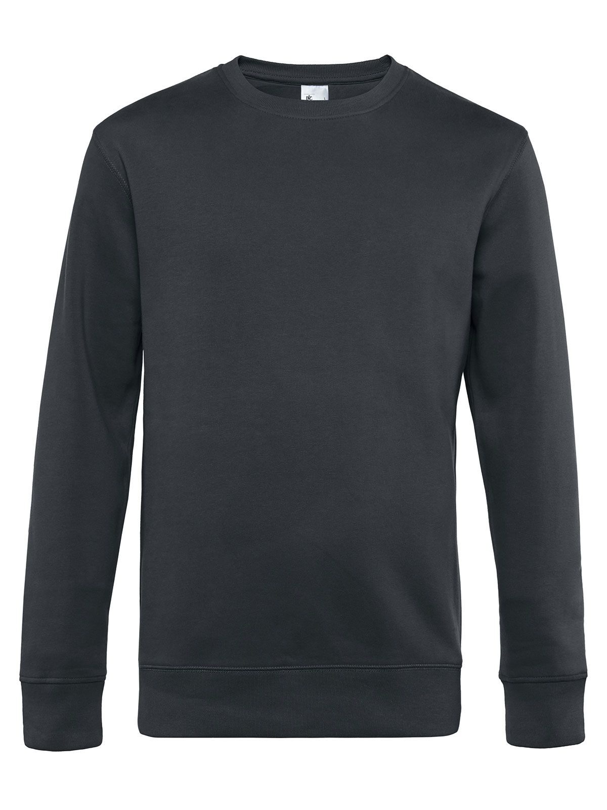 KING Crew Neck Herren Sweatshirt / Hoodie – B&C – Farbe asphalt – individuell veredelbar