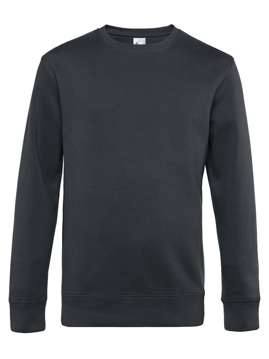 KING Crew Neck Herren Sweatshirt / Hoodie – B&C – Farbe asphalt – individuell veredelbar