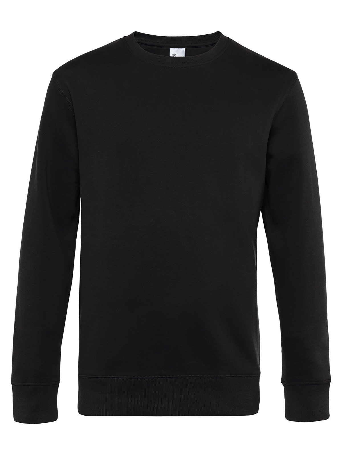 KING Crew Neck Herren Sweatshirt / Hoodie – B&C – Farbe black pure – individuell veredelbar