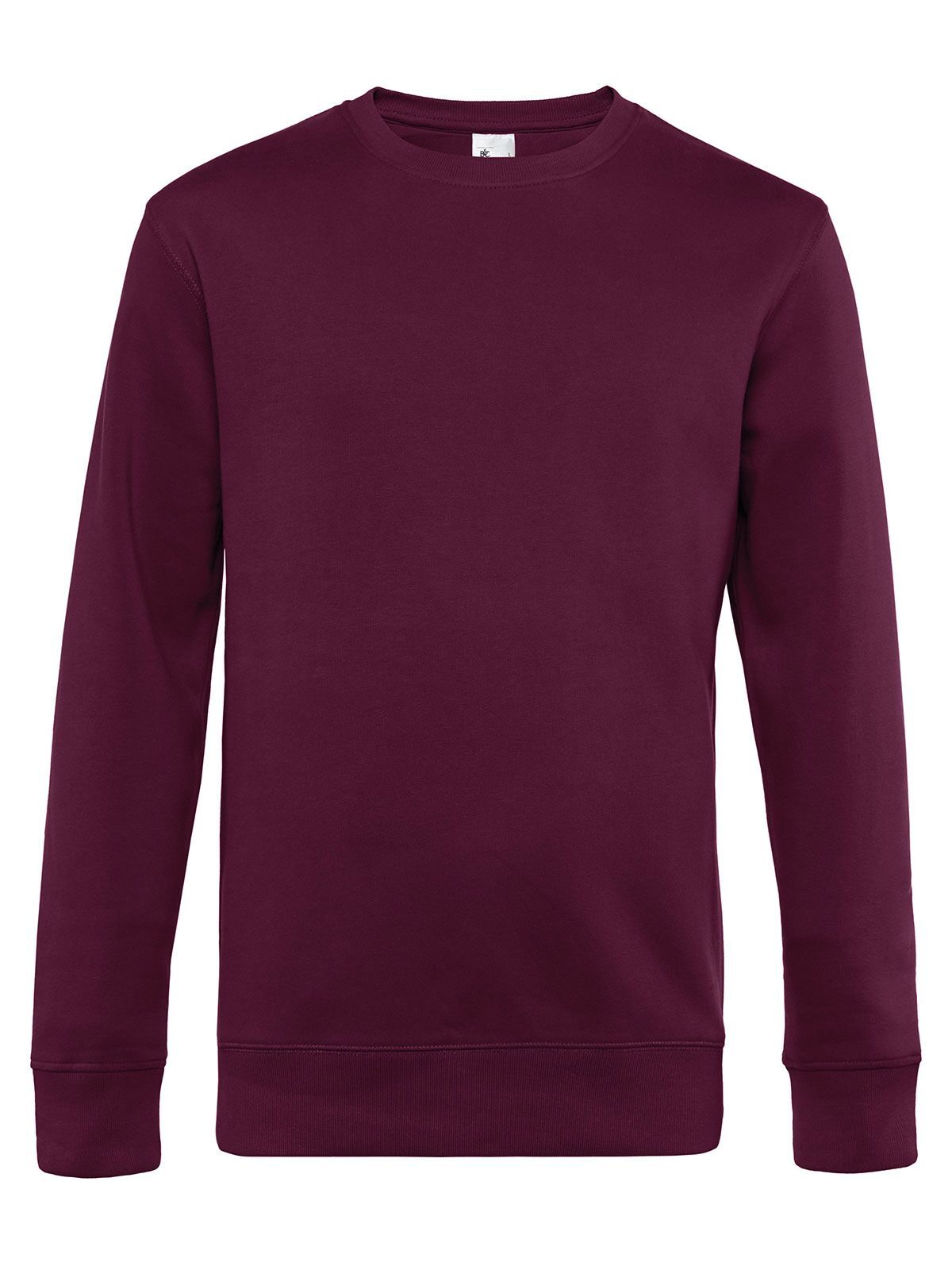 KING Crew Neck Herren Sweatshirt / Hoodie – B&C – Farbe dark cherry – individuell veredelbar