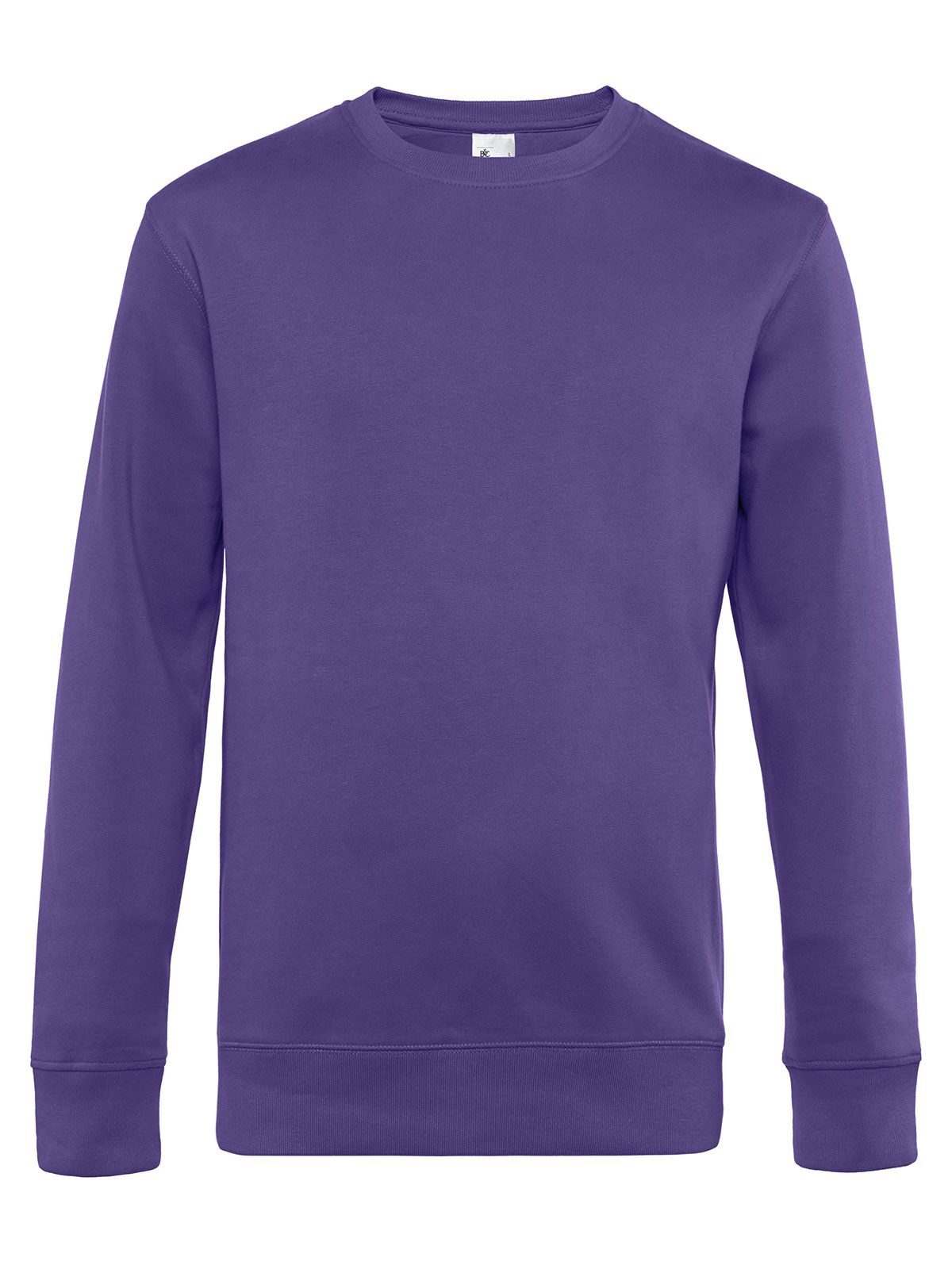 KING Crew Neck Herren Sweatshirt / Hoodie – B&C – Farbe radiant purple – individuell veredelbar