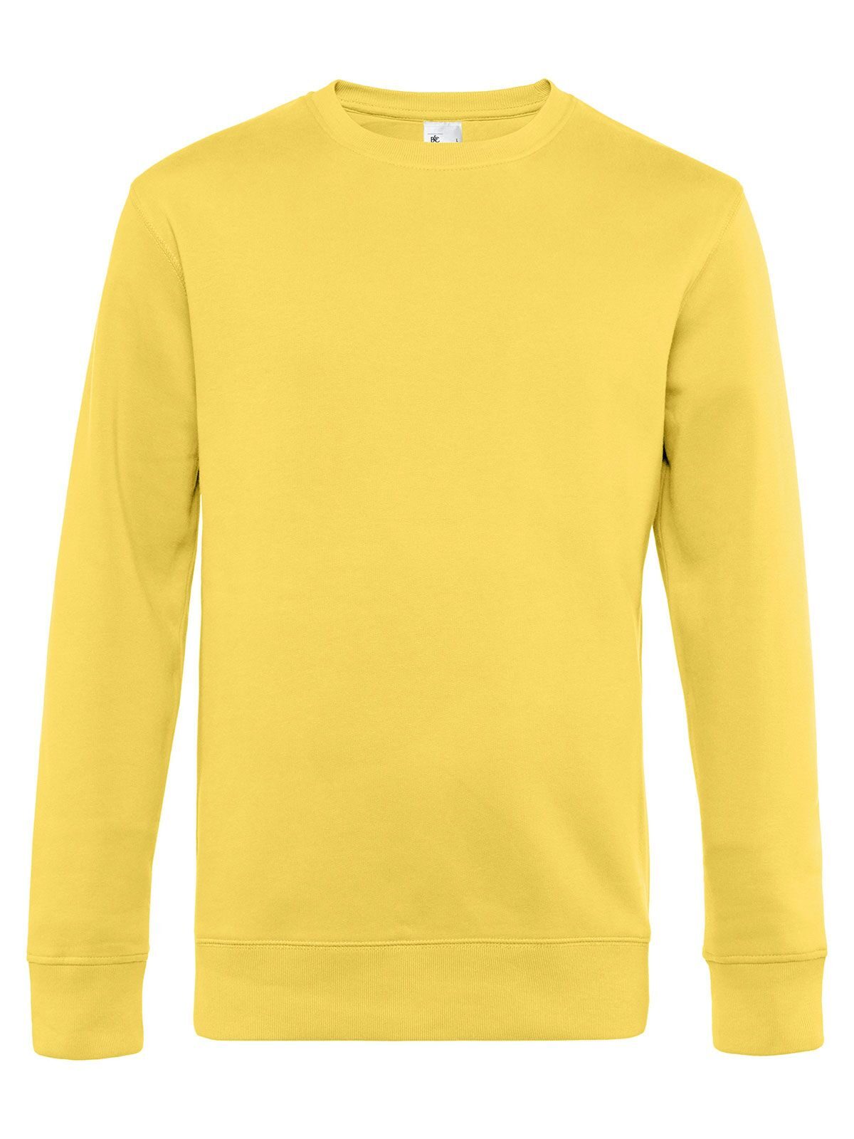 KING Crew Neck Herren Sweatshirt / Hoodie – B&C – Farbe yellow fizz – individuell veredelbar