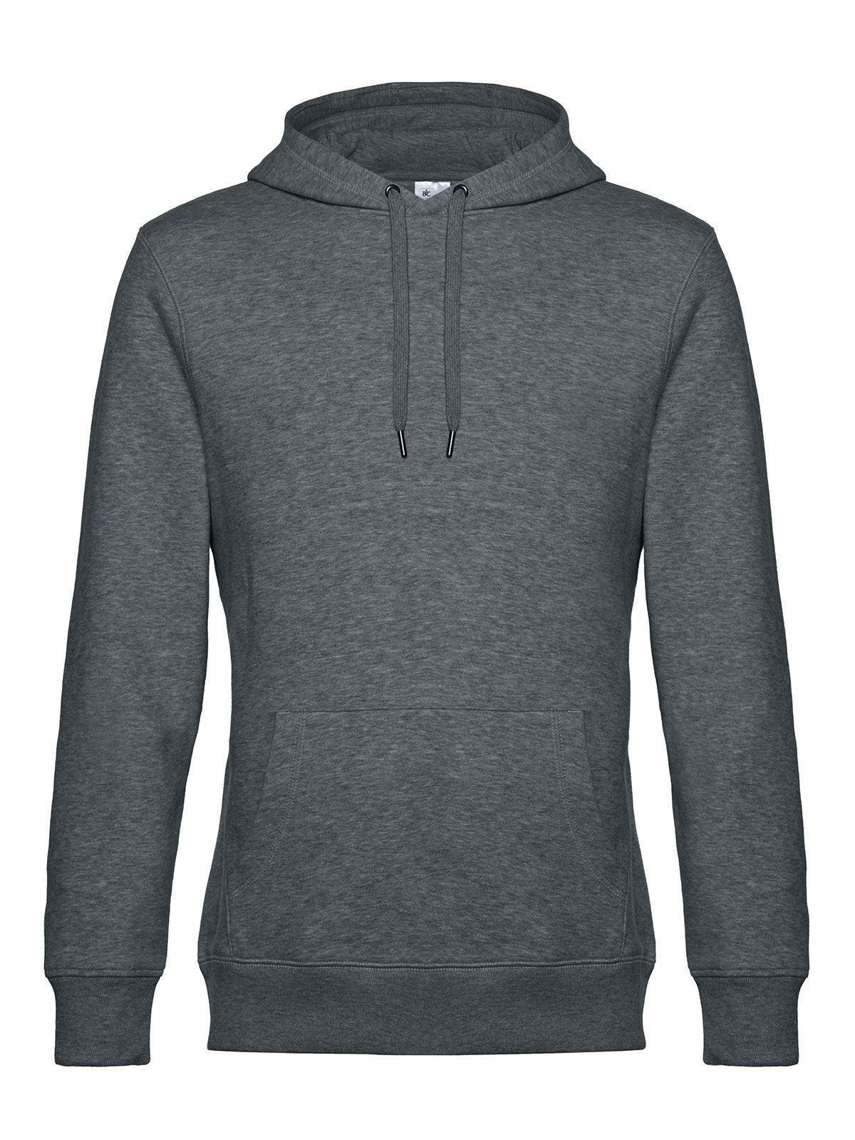 KING Hooded Herren Sweatshirt / Hoodie – B&C – Farbe heather mid grey – individuell veredelbar