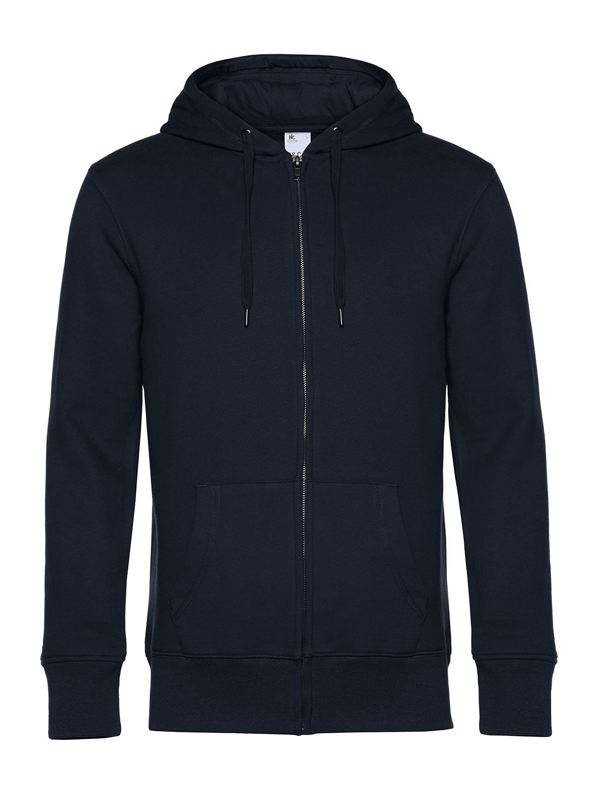 KING Zipped Hood Herren Sweatshirt / Hoodie – B&C – Farbe Navy – individuell veredelbar