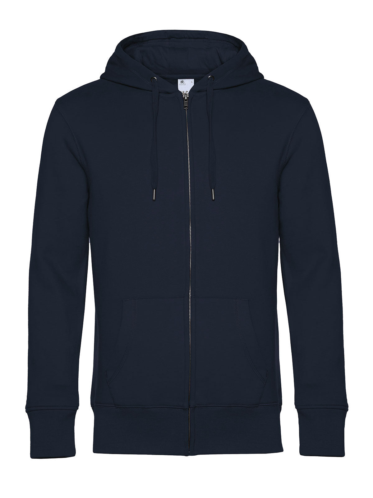KING Zipped Hood Herren Sweatshirt / Hoodie – B&C – Farbe navy blue – individuell veredelbar