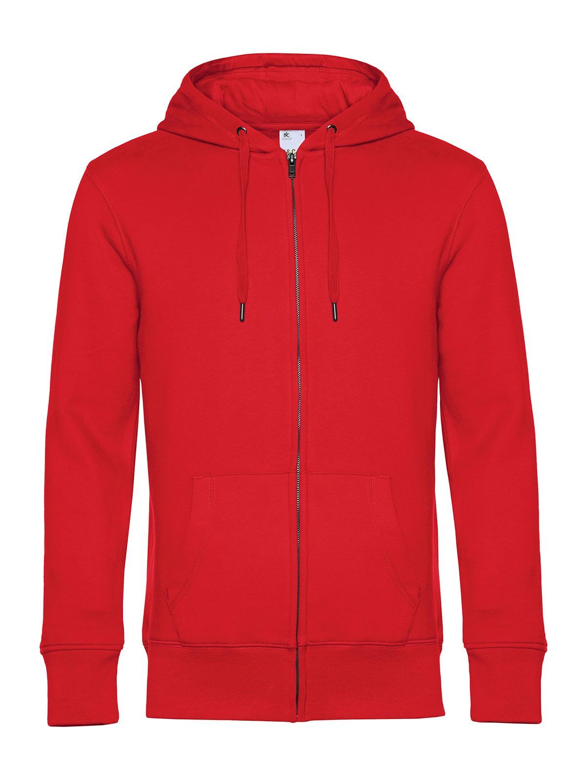 KING Zipped Hood Herren Sweatshirt / Hoodie – B&C – Farbe Rot – individuell veredelbar