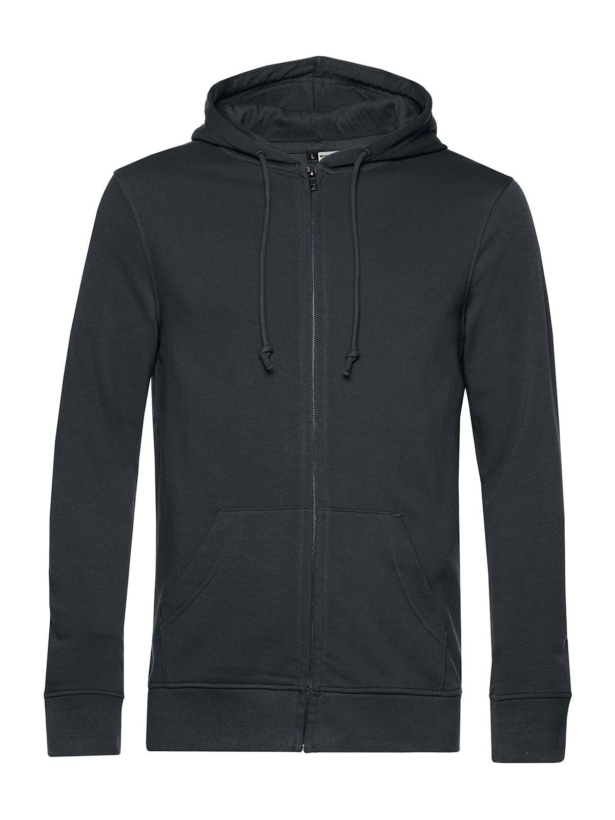 Inspire Zipped Hood Herren Sweatshirt / Hoodie – B&C – Farbe asphalt – individuell veredelbar