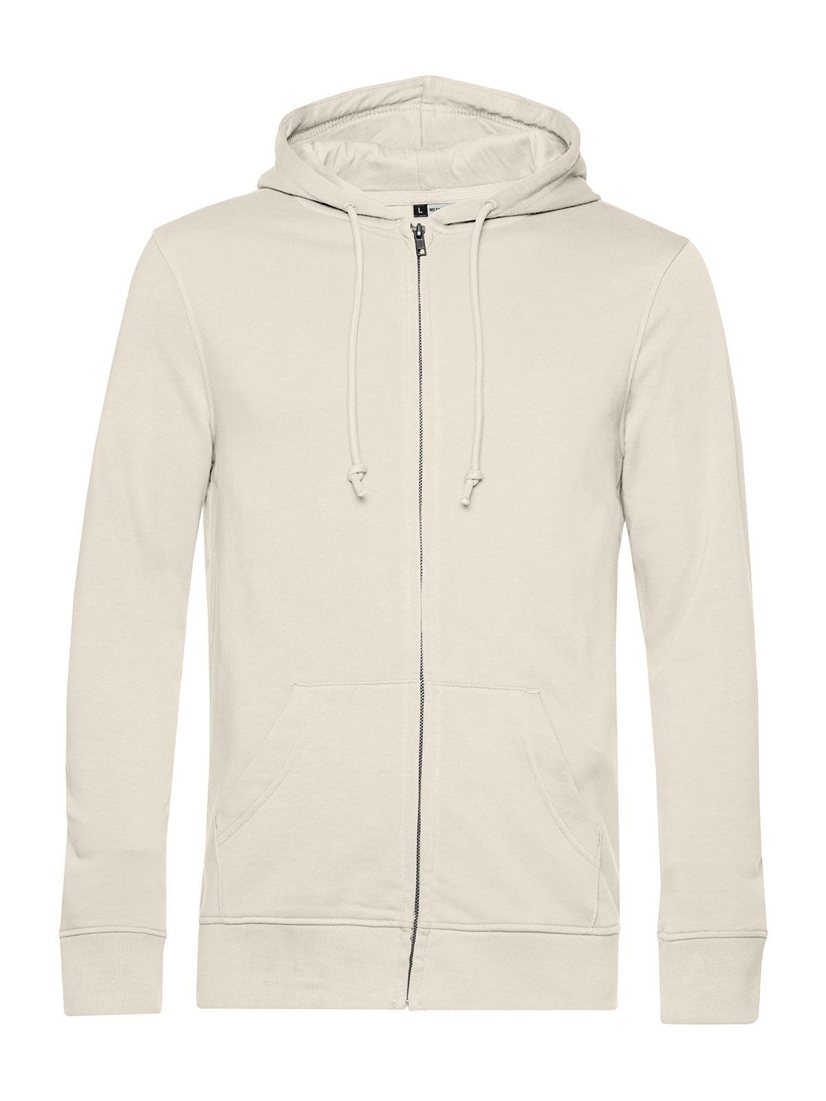 Inspire Zipped Hood Herren Sweatshirt / Hoodie – B&C – Farbe Off White – individuell veredelbar