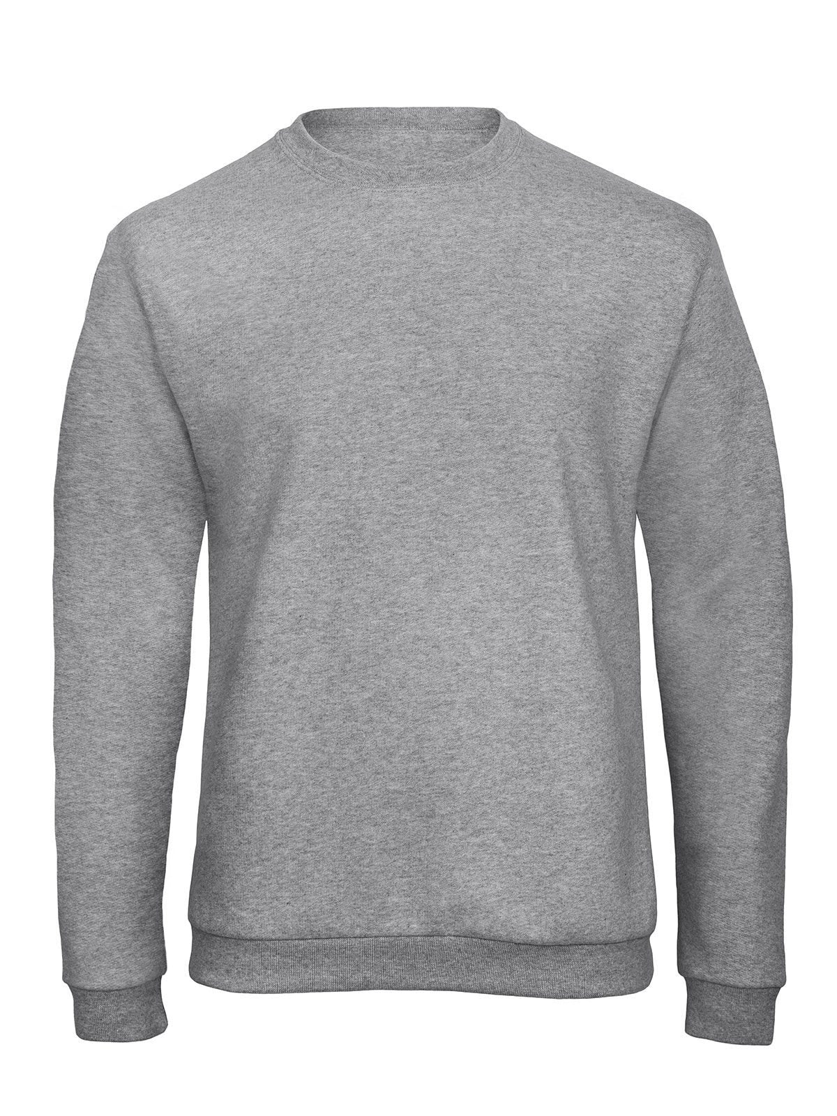 ID.202 50/50 Herren Sweatshirt / Hoodie – B&C – Farbe heather grey – individuell veredelbar