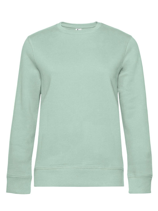 QUEEN Crew Neck Damen Sweatshirt / Hoodie – B&C – Farbe aqua green – individuell veredelbar