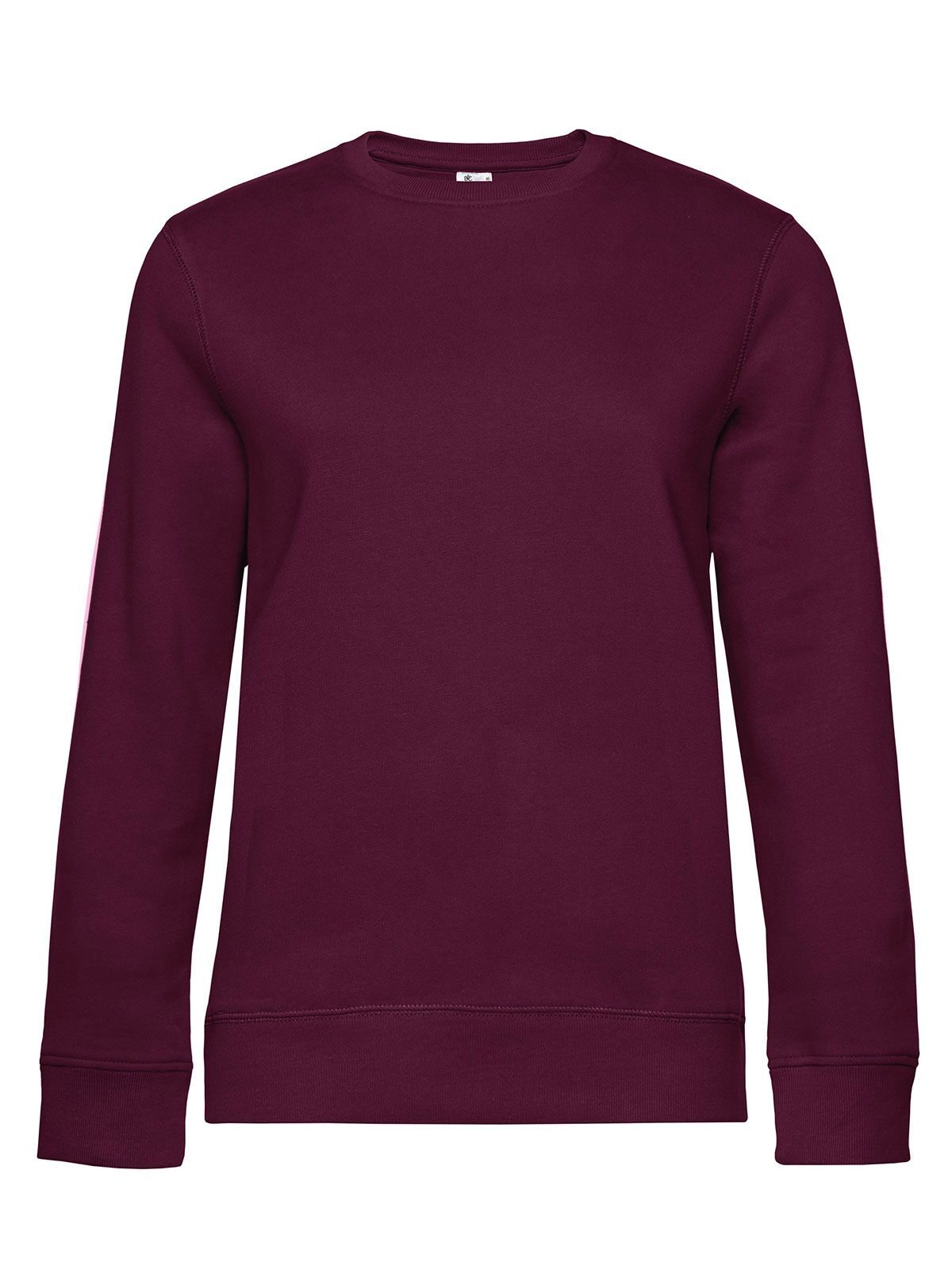 QUEEN Crew Neck Damen Sweatshirt / Hoodie – B&C – Farbe dark cherry – individuell veredelbar