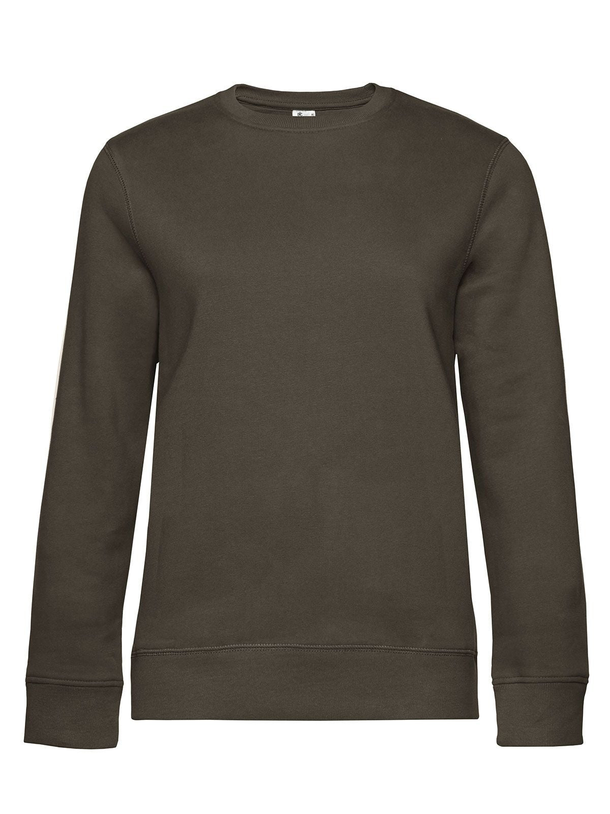 QUEEN Crew Neck Damen Sweatshirt / Hoodie – B&C – Farbe Khaki – individuell veredelbar