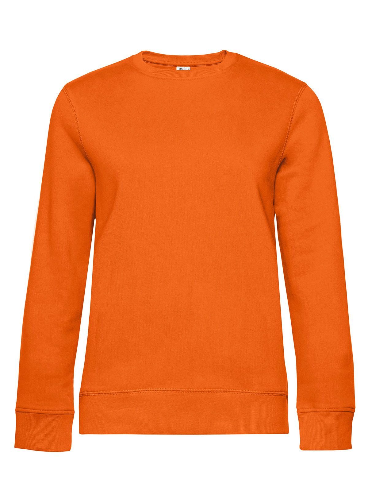QUEEN Crew Neck Damen Sweatshirt / Hoodie – B&C – Farbe pure orange – individuell veredelbar