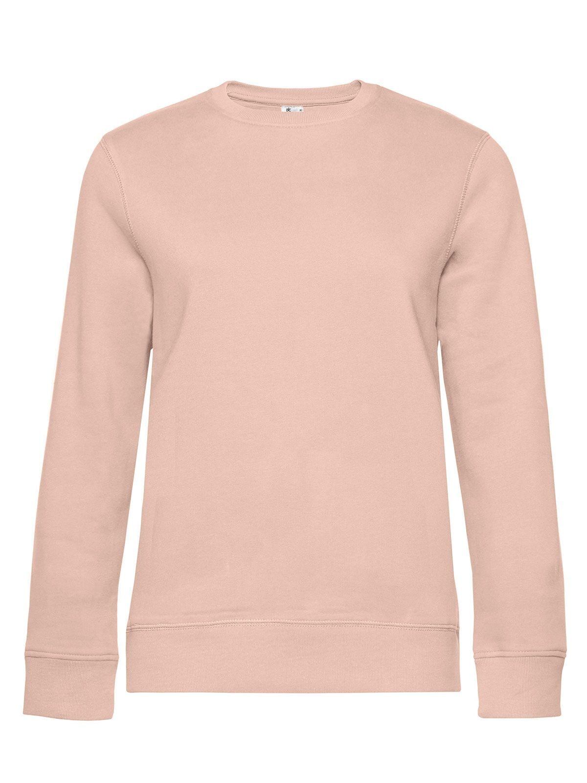 QUEEN Crew Neck Damen Sweatshirt / Hoodie – B&C – Farbe soft rose – individuell veredelbar