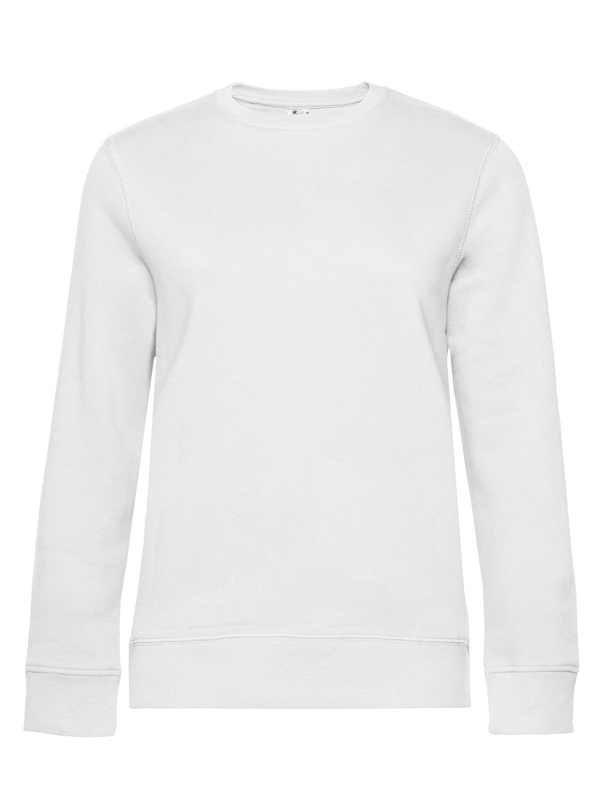 QUEEN Crew Neck Damen Sweatshirt / Hoodie – B&C – Farbe Weiß – individuell veredelbar