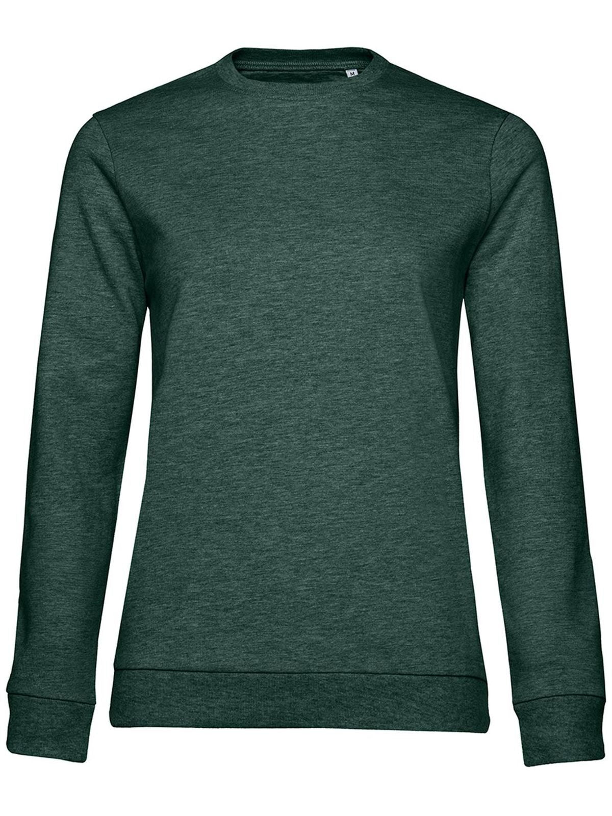 In Damen Sweatshirt / Hoodie – B&C – Farbe heather dark green – individuell veredelbar
