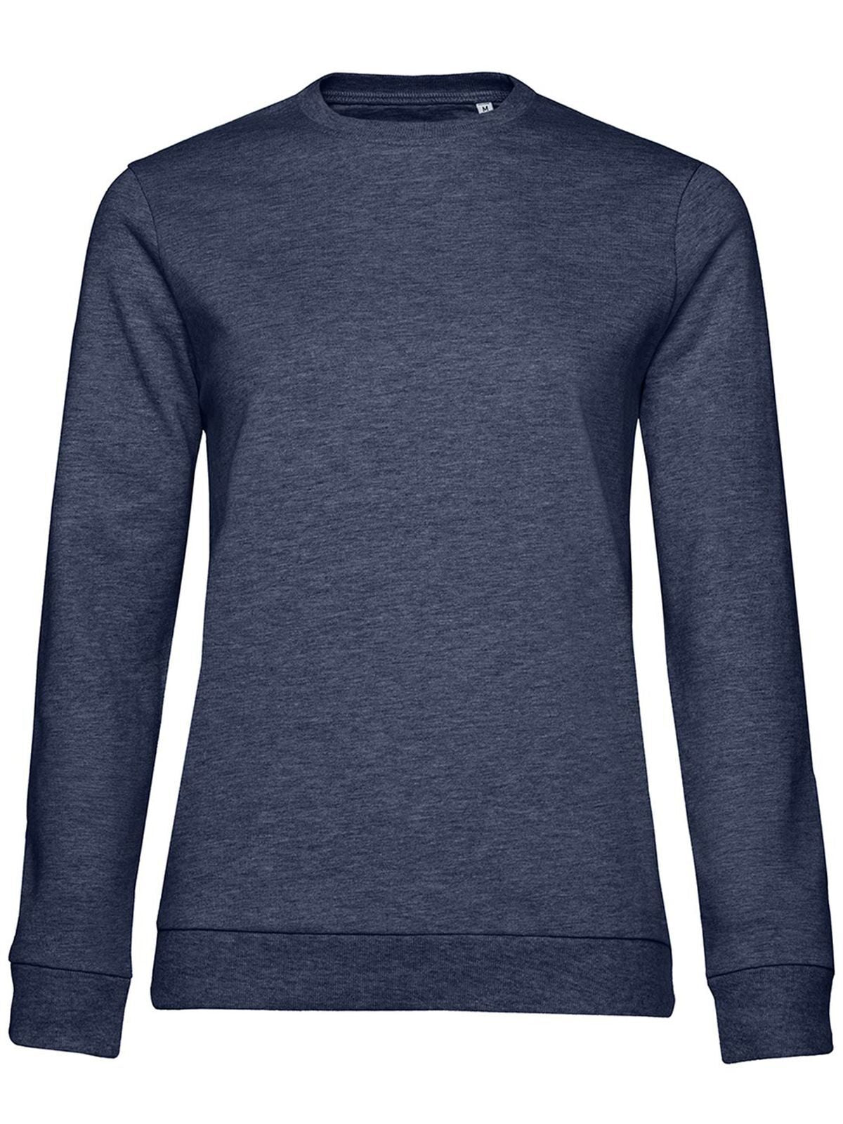 In Damen Sweatshirt / Hoodie – B&C – Farbe heather navy – individuell veredelbar