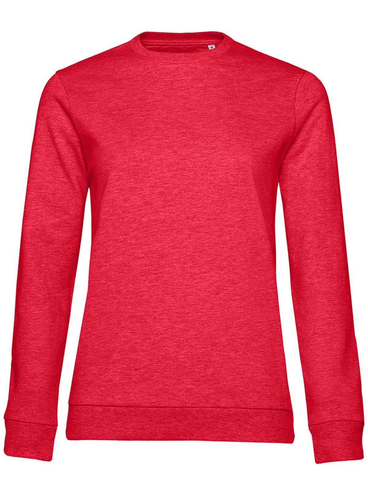 In Damen Sweatshirt / Hoodie – B&C – Farbe heather red – individuell veredelbar