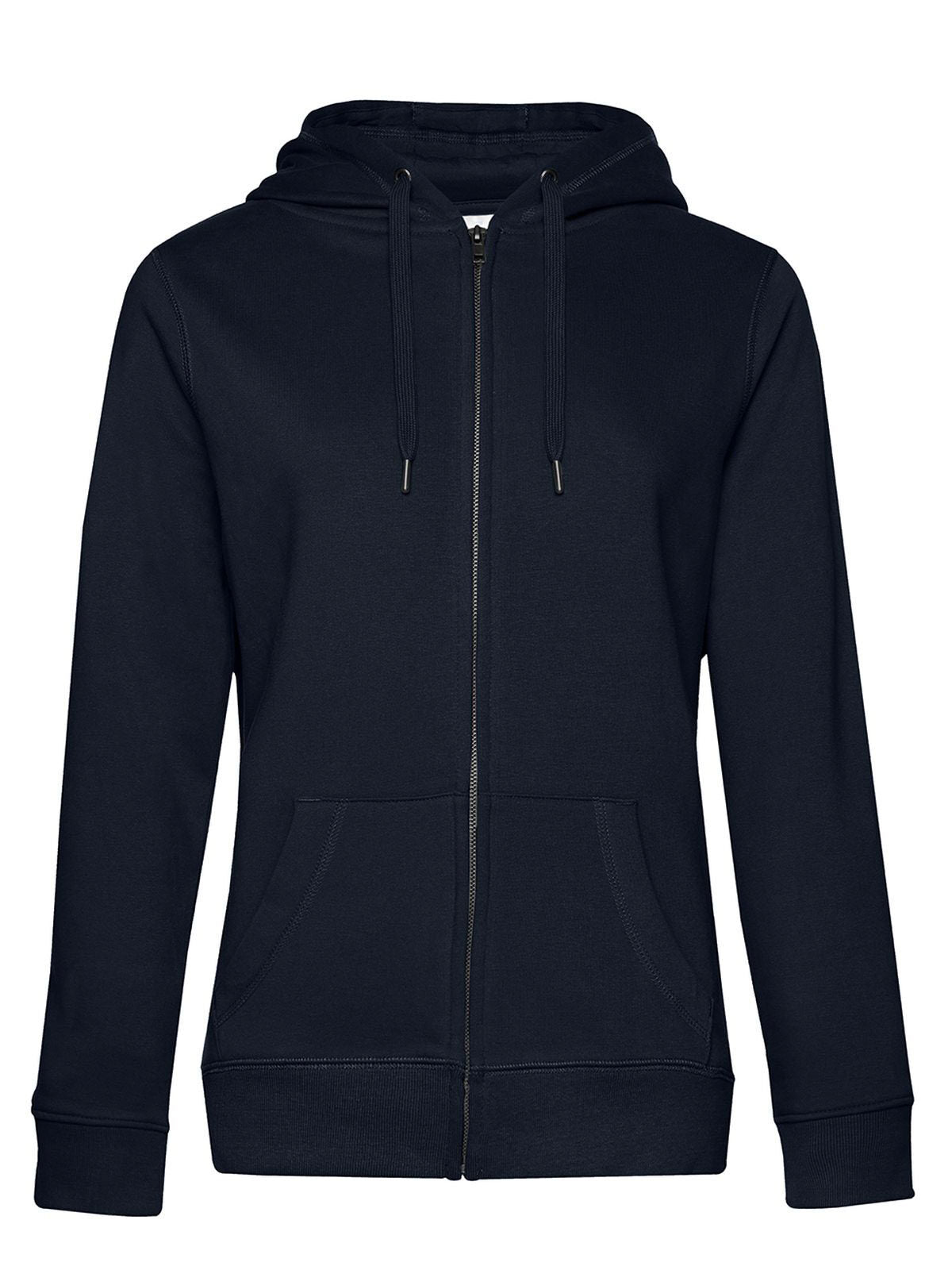QUEEN Zipped Hood Damen Sweatshirt / Hoodie – B&C – Farbe Navy – individuell veredelbar