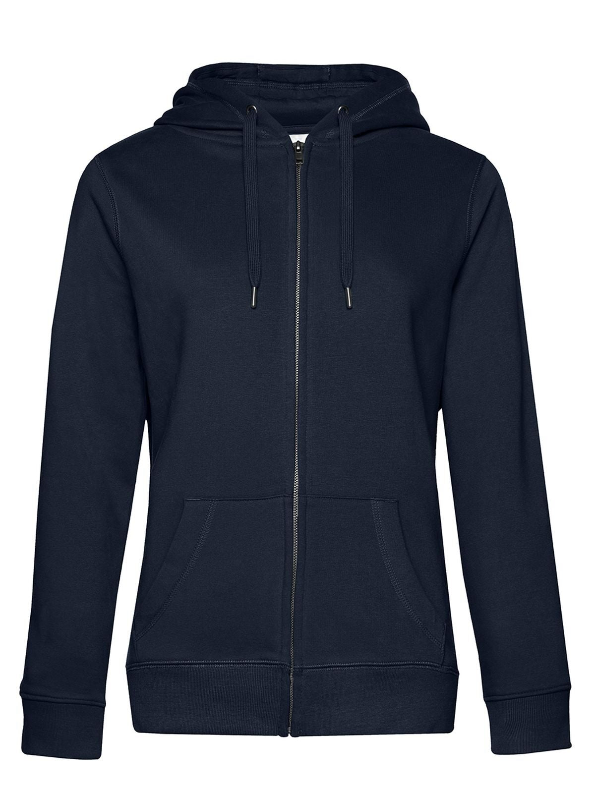 QUEEN Zipped Hood Damen Sweatshirt / Hoodie – B&C – Farbe navy blue – individuell veredelbar