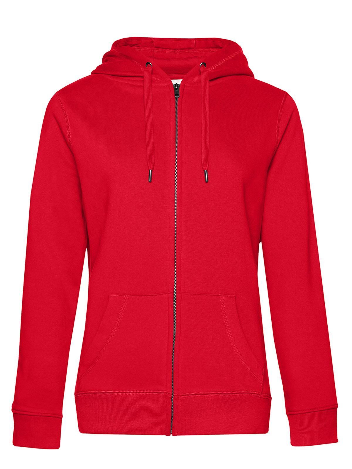 QUEEN Zipped Hood Damen Sweatshirt / Hoodie – B&C – Farbe Rot – individuell veredelbar
